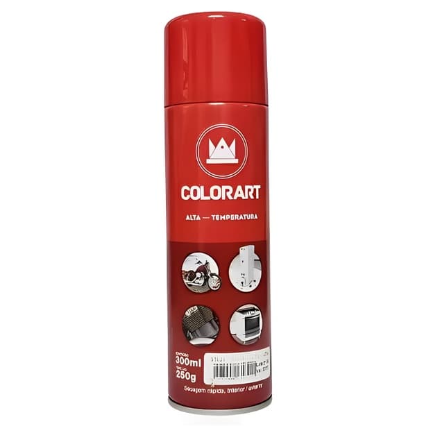Tinta Colorart Spray Alta Temperatura Vermelho 300ml