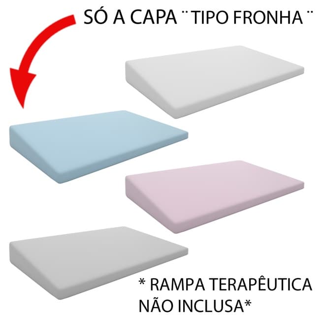 Capa Para Travesseiro Rampa Terapêutica Anti-refluxo Malha 100% Algodão Tam. 63x40cm - Bublim
