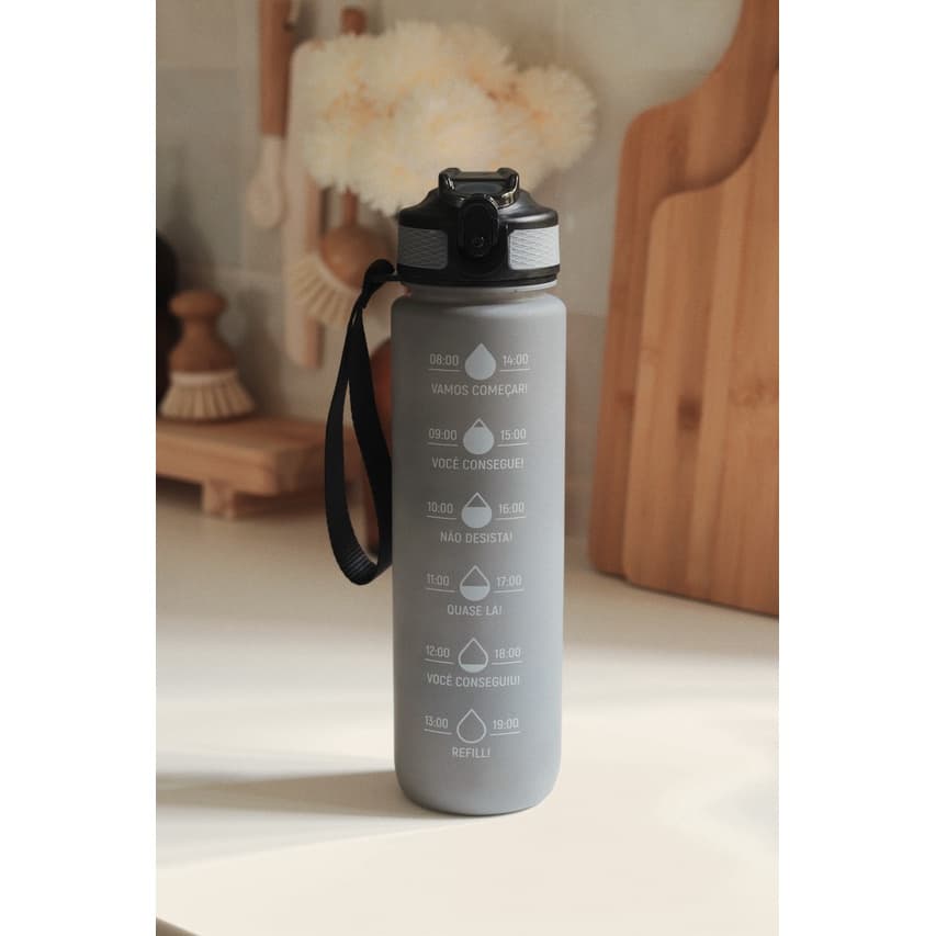 Garrafa Squeeze para Água com Marcadores - 1L