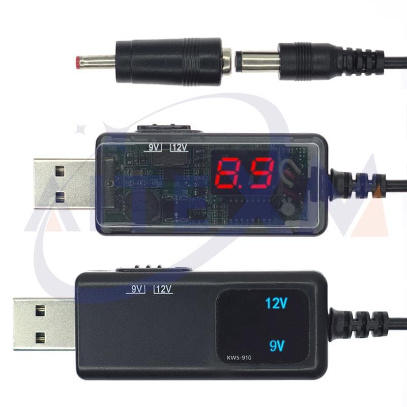 Conversor De Impulso USB DC 5V Para 9V 12V Cabo Step-up + Conector 3.5x1.35mm Fonte De Alimentação/Carregador/Energia 1