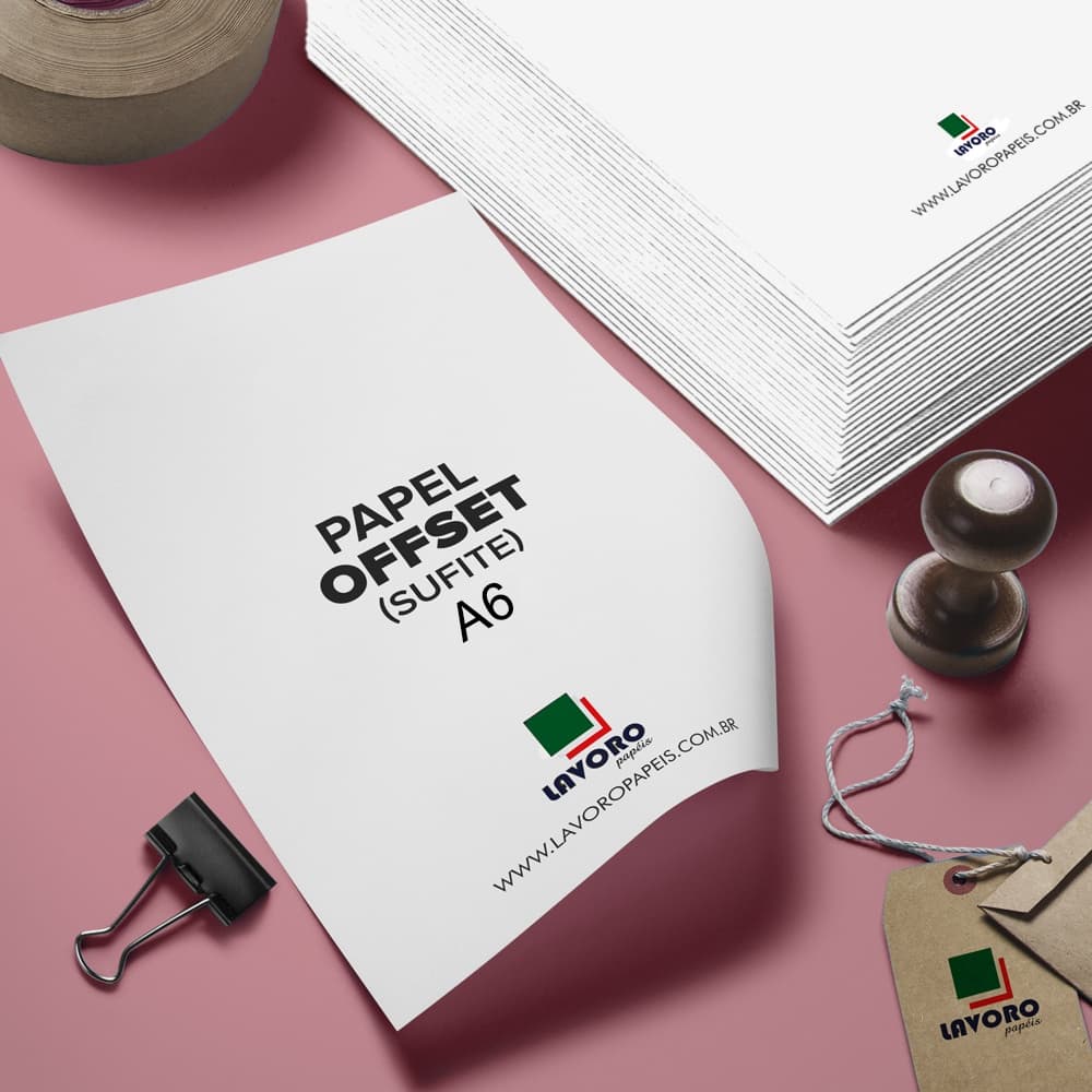 Papel Offset Sulfite 240g A6 125 Folhas