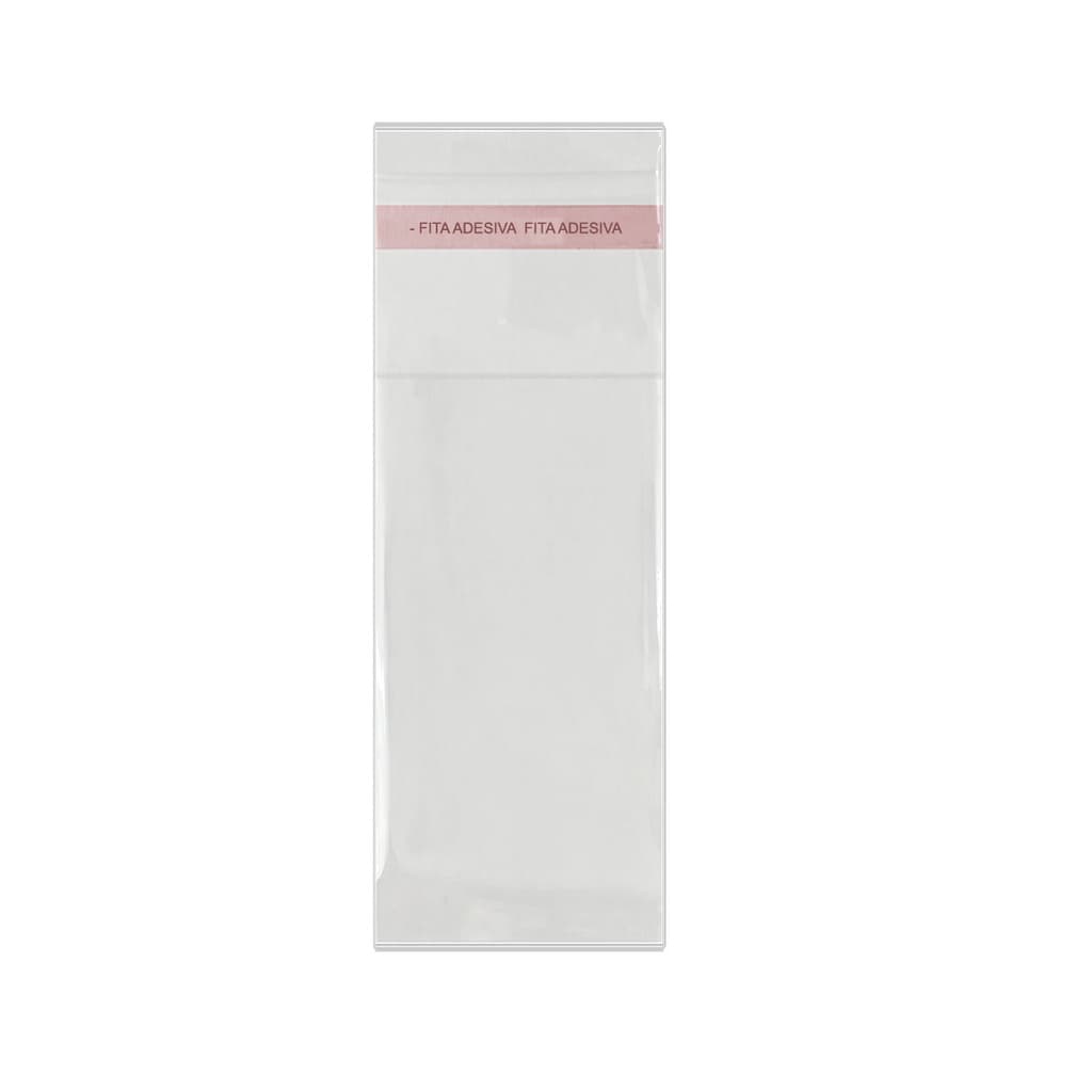 Saco Adesivado 5x12 Plástico Transparente Pct 100