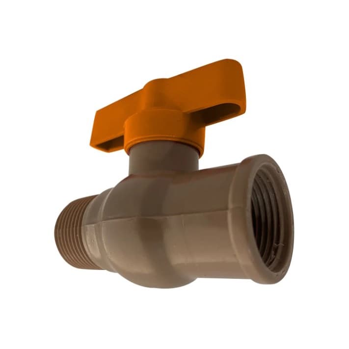 Registro Esfera Rosca Externa/Interna 3/4 PVC Água Fria
