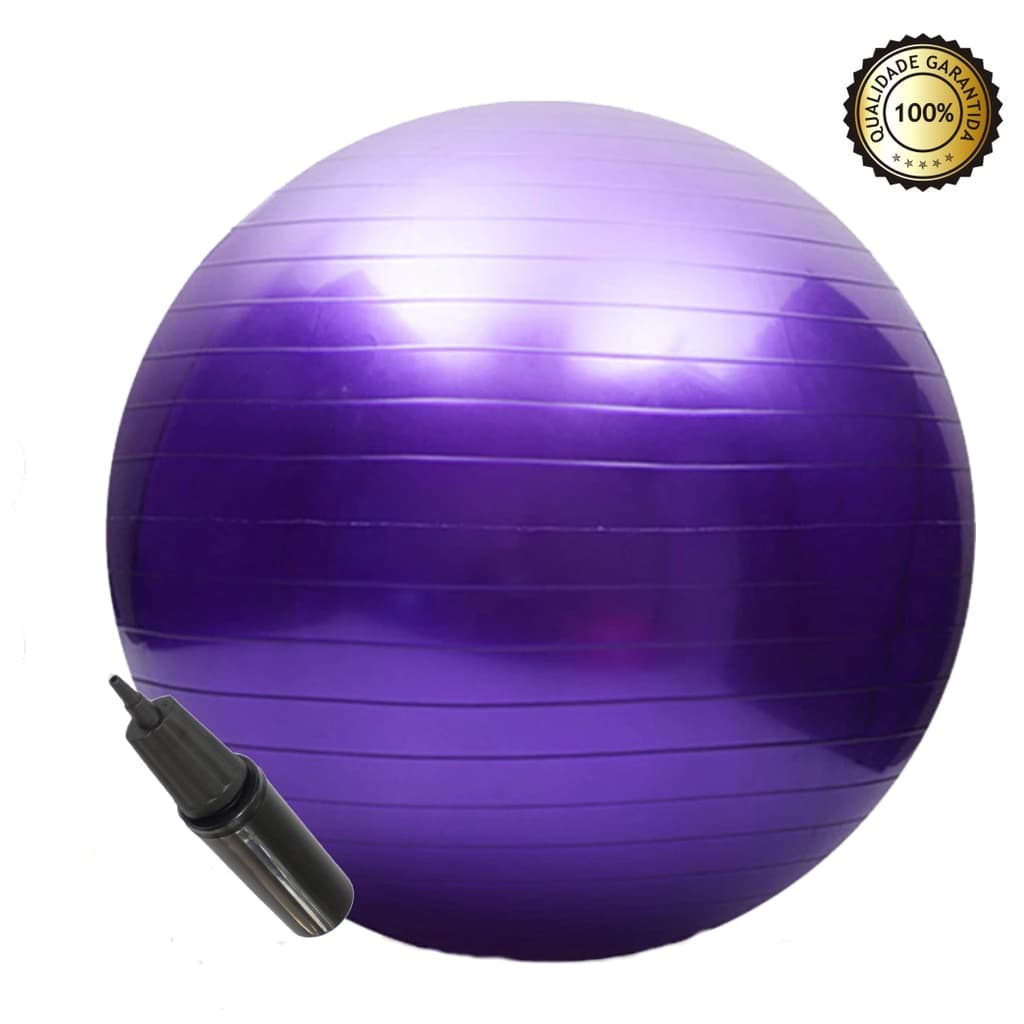KIT Bola Suíça 65cm + Bomba Dupla Ação One Life Sports® | Pilates e Treino Funcional