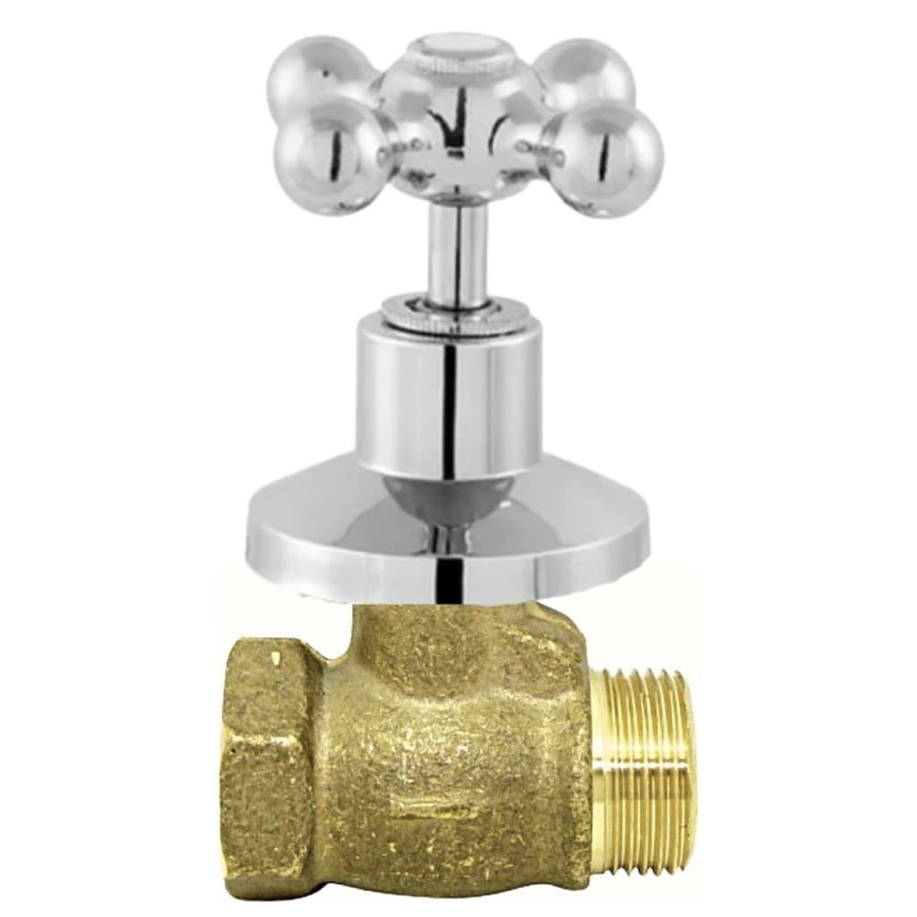Registro de Pressão Para Chuveiro 1416 Cromado 1/2 Completo 1/4 de volta C-33 Metal