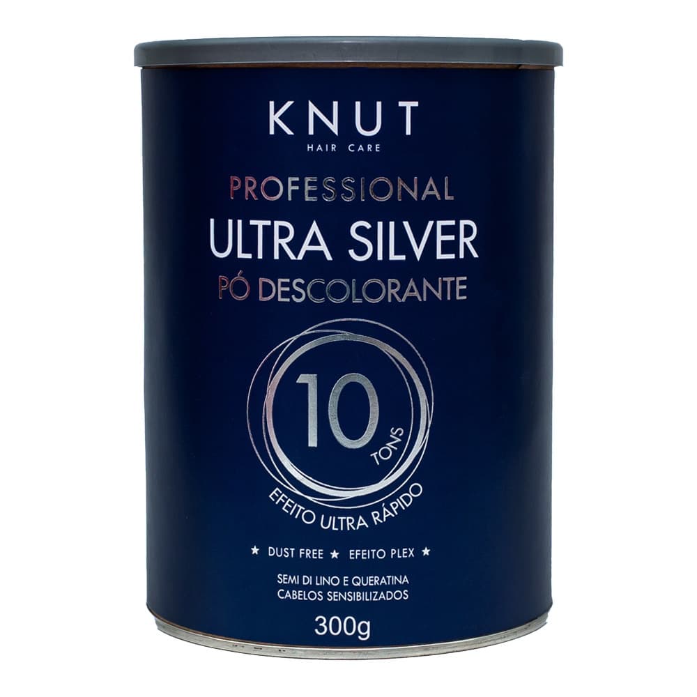 KNUT Pó Descolorante Profissional Ultra Silver Abre Até 10 Tons 300g