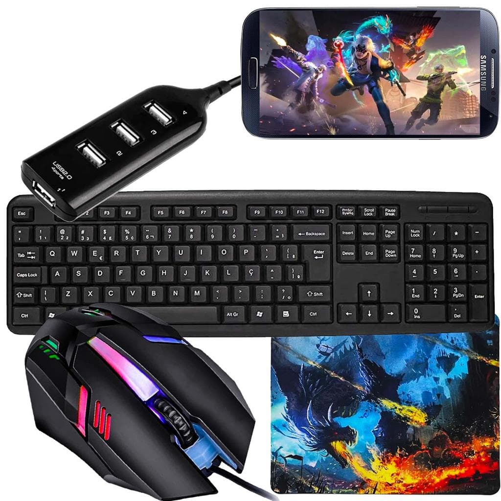 Mobilador Gamer Para Celular Android Jogar Com Teclado e Mouse No Celular