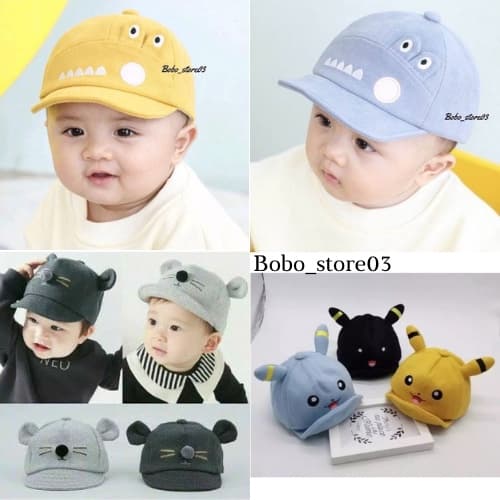 Jacaré-Gato-Chapéu De Bebê Personagem Pikachu Para Meninos E Meninas De 3 Meses-2.5 Anos Premium