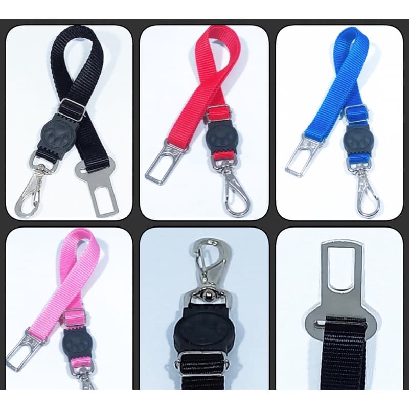Cinto De Segurança Pet Color Encaixe Universal Regulável com Borrachinha Patinha ENVIO IMEDIATO