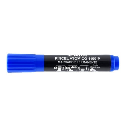 Pincel Marcador Permanente Atômico 1100-p Azul Caixa C/12un