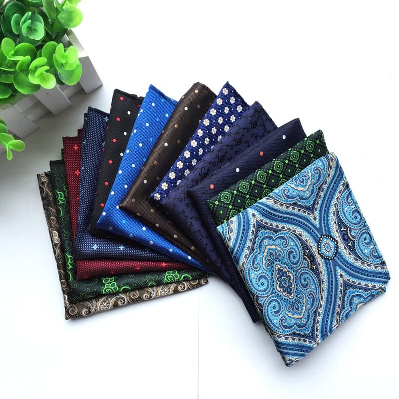 Lenço Masculino Quadrado 2 Poliéster Terno Cachecol De Bolso