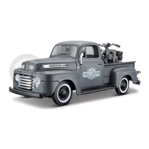 Miniatura Ford F-1 1948 Harley+1942 Wla Flathead Maisto 1/24