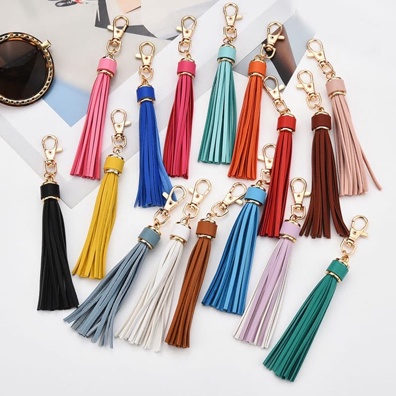 Pingente De Bolsa Vintage Acessórios De Chaveiro Tassel Elegante Universal Fino Policromático