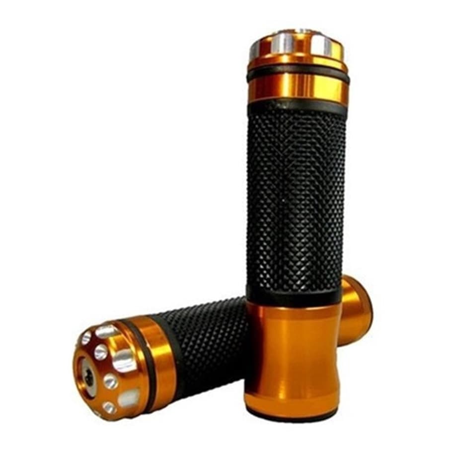 PAR MANOPLA LUVA MOTO DE ALUMINIO MODELO STREET DOURADO