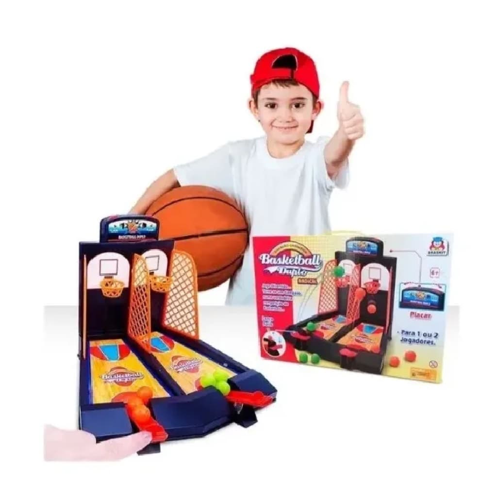 Jogo de Basquete Duplo Infantil Brinquedo Basketball Braskit