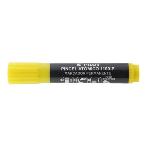Pincel Marcador Permanente Atômico 1100-p Amarelo Caixa C/12