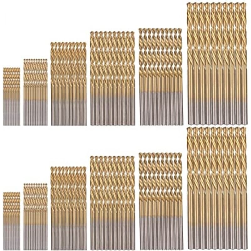 Conjunto De Brocas HSS Revestidos De Titânio 100/50 Peças