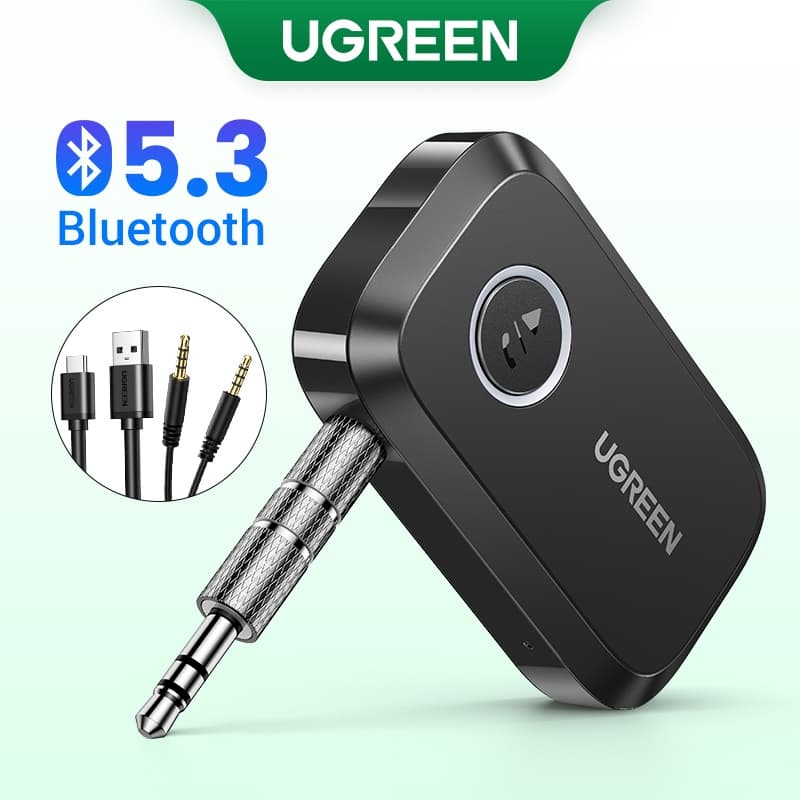 UGREEN Bluetooth 5.3 Adaptador Receptor De Áudio Portátil Sem Fio Aux De 3,5 Mm Para Sistema De Som De Streaming Música