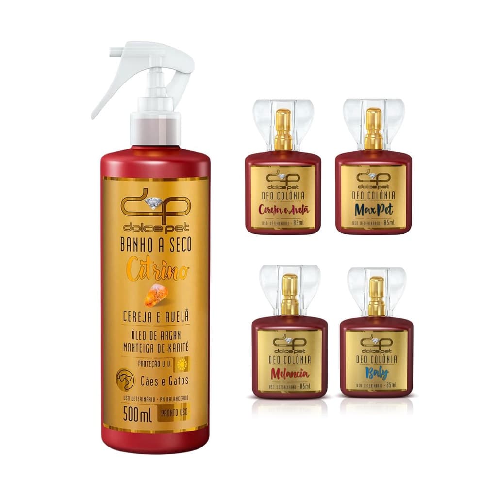 Kit Dolce Pet Banho a Seco 500 Perfume 85 ml