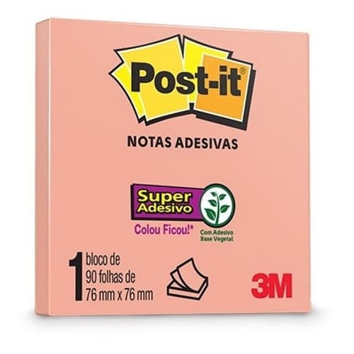 Notas Adesivas Post-it Damasco 76x76mm C/90 Adesivos - 3m