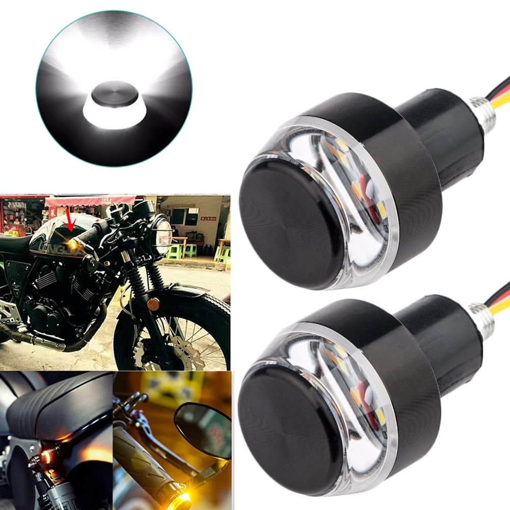 1Pcs Indicador De Luz LED Indicadora De Giro Da Motocicleta Pisca Do Manopla Barra Guidão
