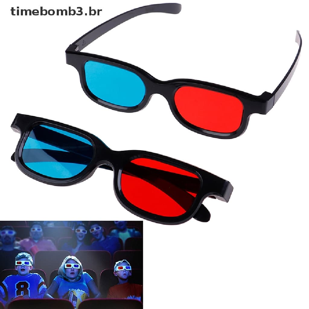 Moda Universal Óculos 3d Azul Vermelho Para Jogo De Filme anaglyph dimensional .