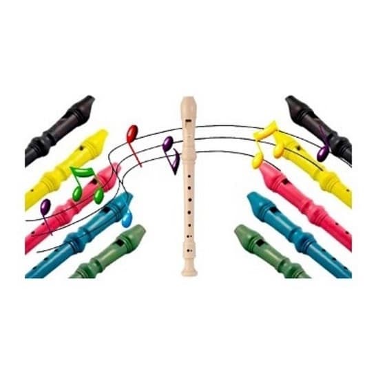 Flauta Doce Colorida Infantil Musical Festa Musicalidade