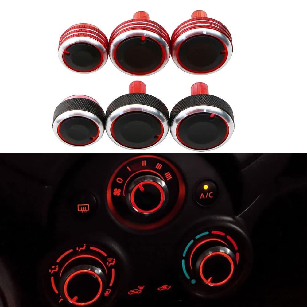 3X Ar Condicionado Botão De Controle De Para Carros Calor Nissan Novo Sunny March AC Knob Acessórios Automotivos