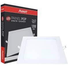Painel Plafon Led Quadrado 18w de Embutir Slim
