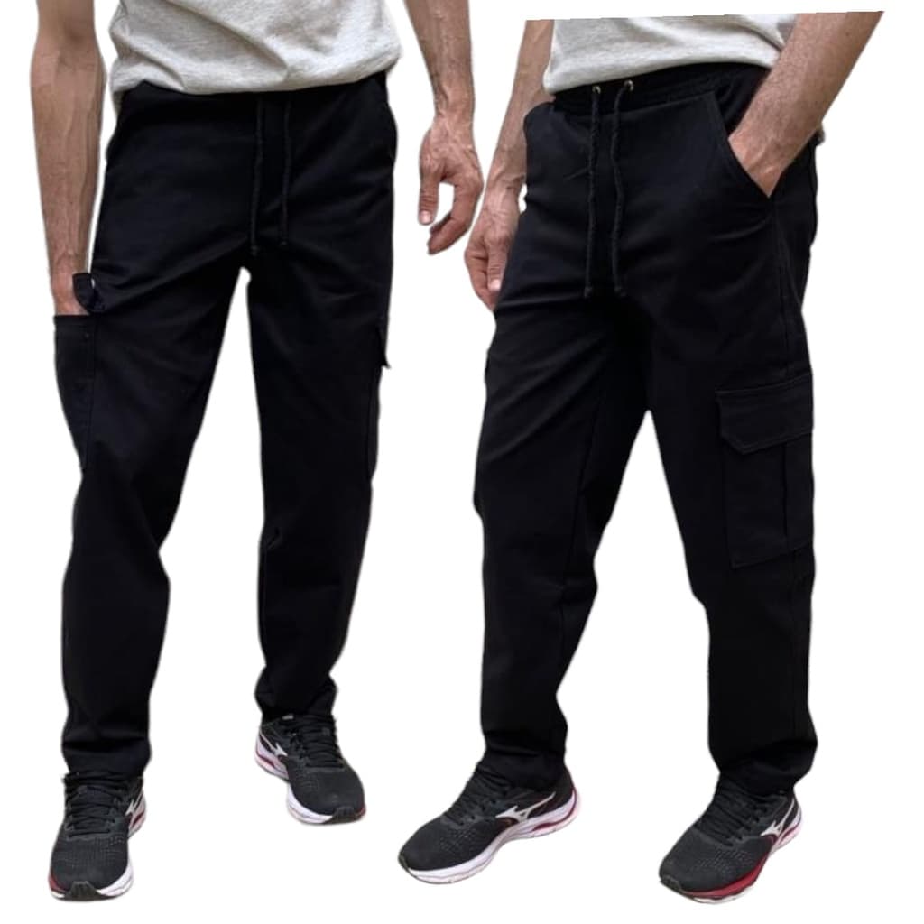 Calça Masculina Cargo Camuflada Tática Pescaria Skatista