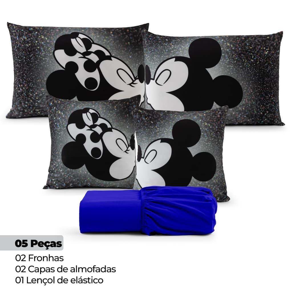 Jogo De Lençol Queen 3 Peças Poliester + 2 Capa de Almofada