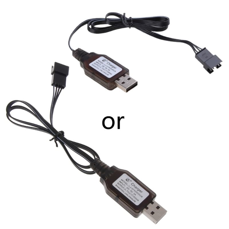 Carregador Estone 7 4v 3 7v x2 SM-4P Reverso 2S RC Brinquedos Plug Entrada USB