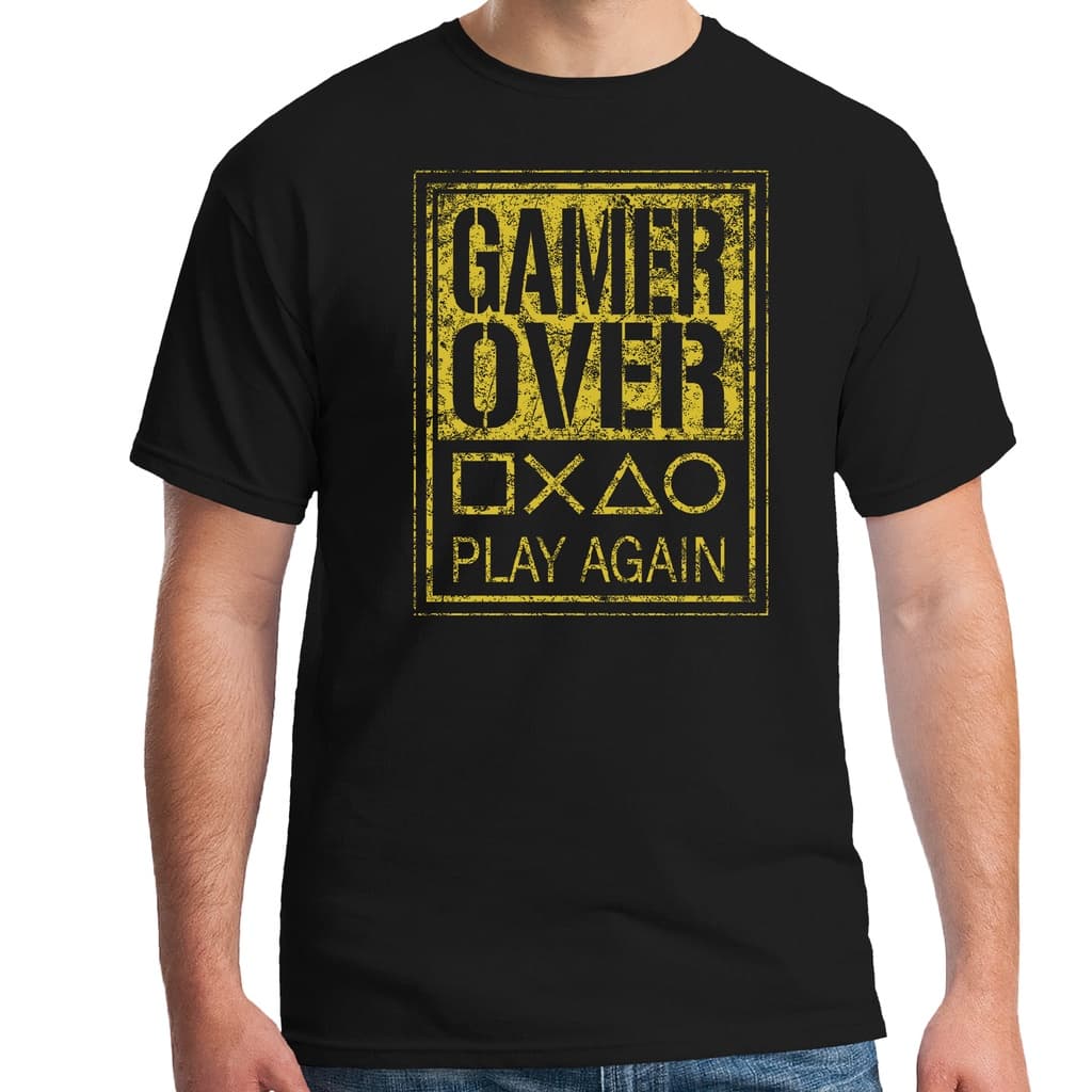 Camiseta Masculina Básica Estampa Jogador de Vídeo Gamer