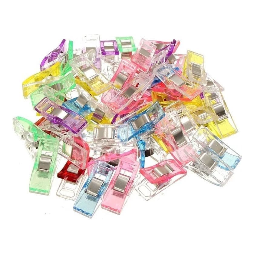 Kit Mini Clips Prendedor Pregador Pequeno Tecidos Papel Patchwork 50 Peças