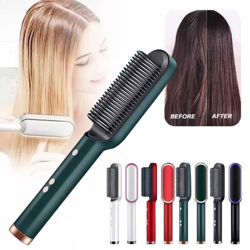 Escova De Cabelo Elétrica Pente De Aquecimento Para Alisador bivolt