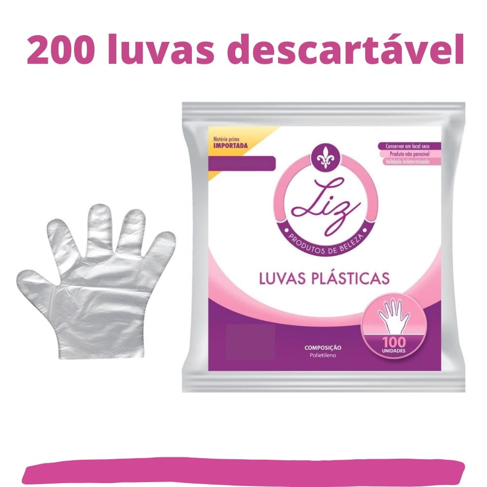 200 Luvas para manuseio de alimentos liz produto de beleza