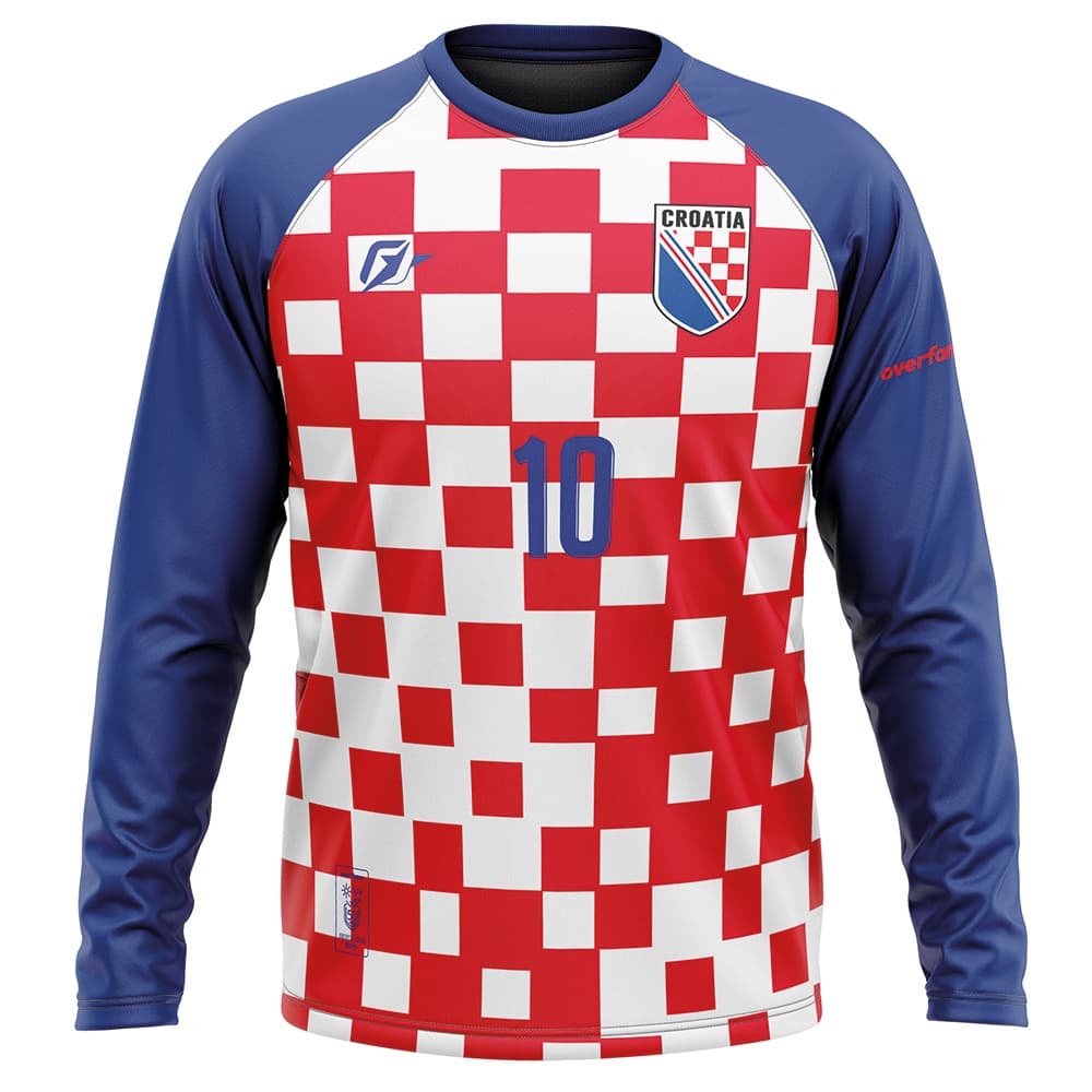Camiseta Manga Longa Filtro UV Croacia Copa Retro Vatreni