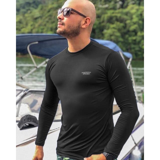 Camisa Dry Fit Proteção Solar manga longa segunda pele Presente Dia dos Pais