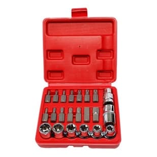 Jogo De Soquete Torx Macho E Femea Com 16 Peças