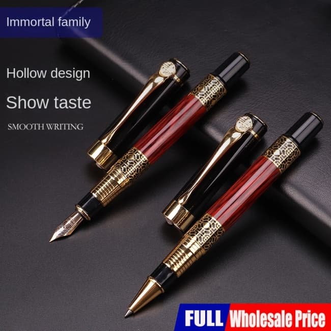Sândalo Vermelho Criativo Caneta Fonte De Metal Assinatura Estilo Chinês Gel De Escritório