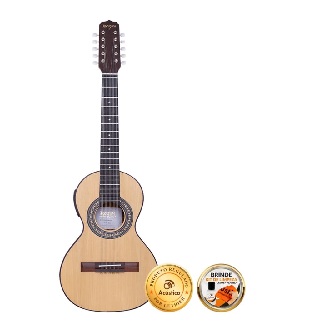Viola Caipira Rozini Ponteio Profissional Acústica 10 Cordas