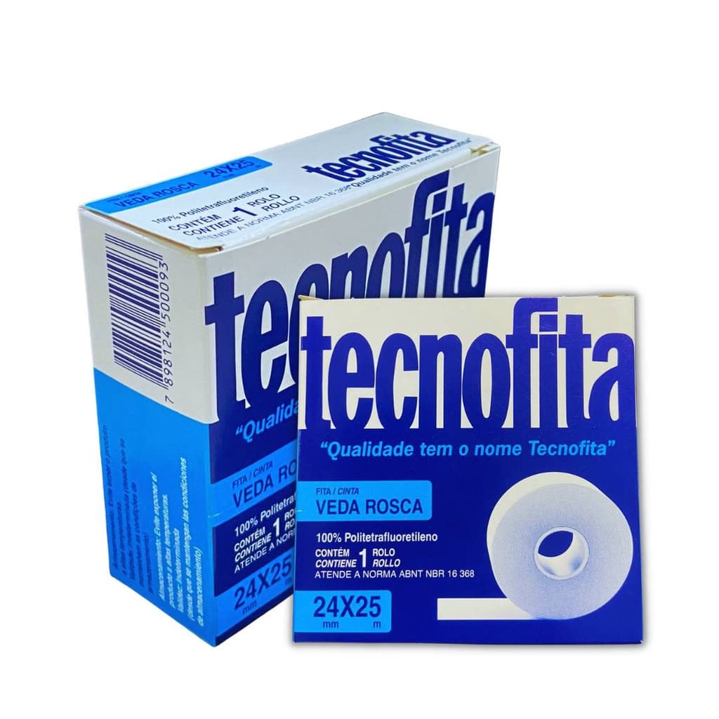 KIT 10 FITA VEDA ROSCA TECNOFITA 24MMX25M