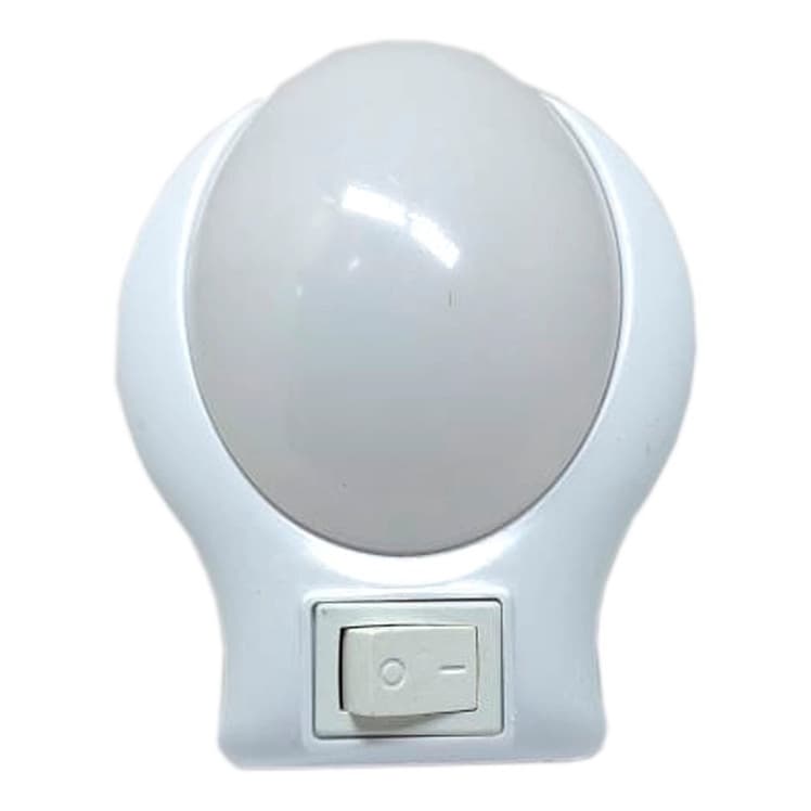 Luminária Abajur De Tomada Luz Noturna Bivolt Plugou Ligou