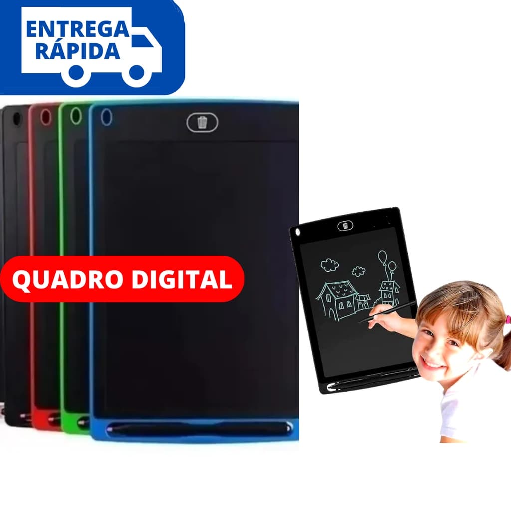 Lousa Digital Mágica Tablet Infantil Para Desenhar Anotar 8,5 Polegadas