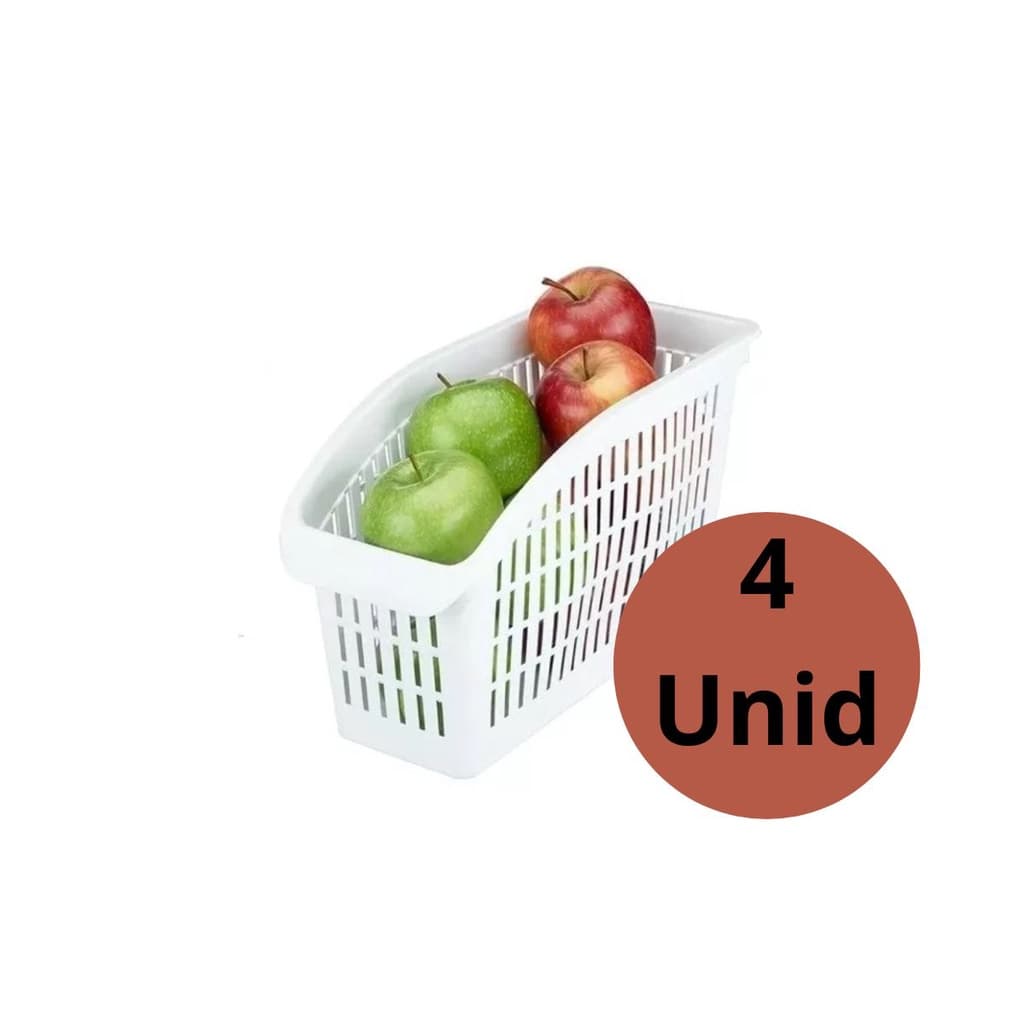 Cesto Organizador de Geladeira Armario Alimentos 4 Unidades