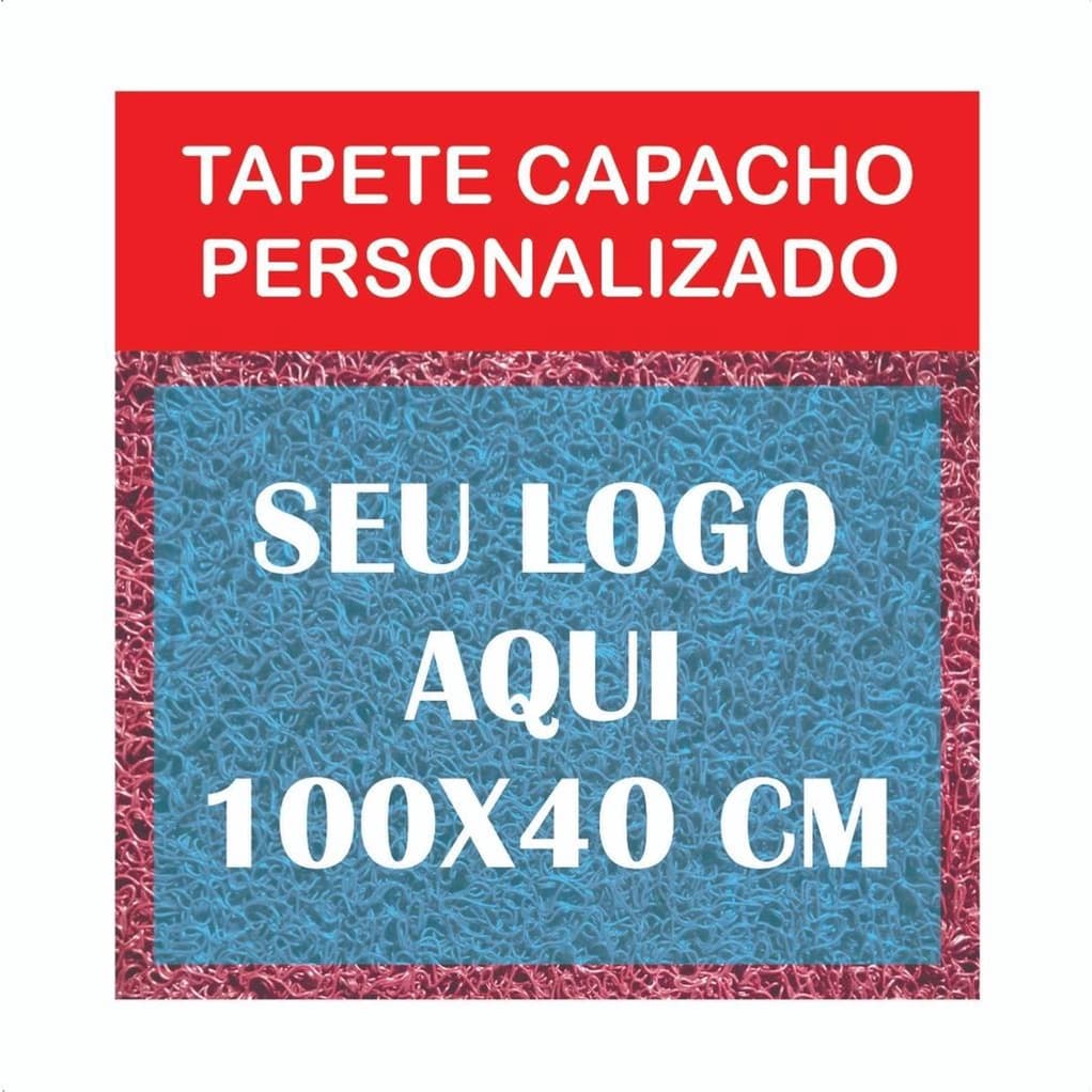 Tapete Capacho 100x40 Personalizado Loja Empresa Com Logotipo condominio porta entrada comercio