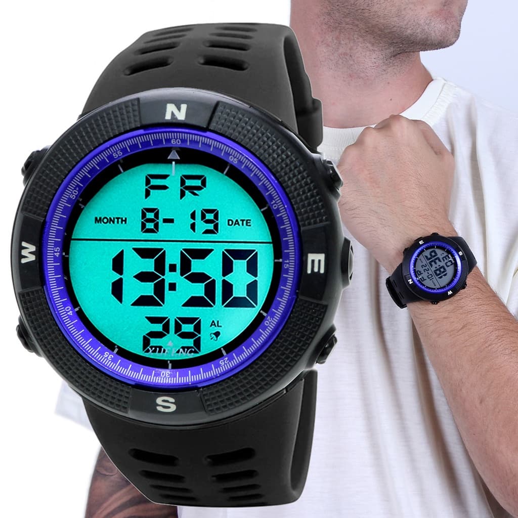 Relógio Digital Masculino Esportivo Xufeng a Prova Dágua