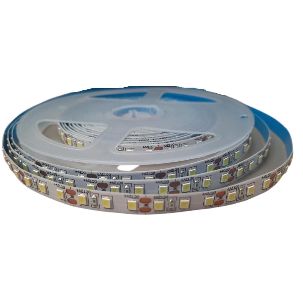 Fita de Led 120led/m 9,6w/m 12v IP20 5m Alpertone Branco Quente- 3000k