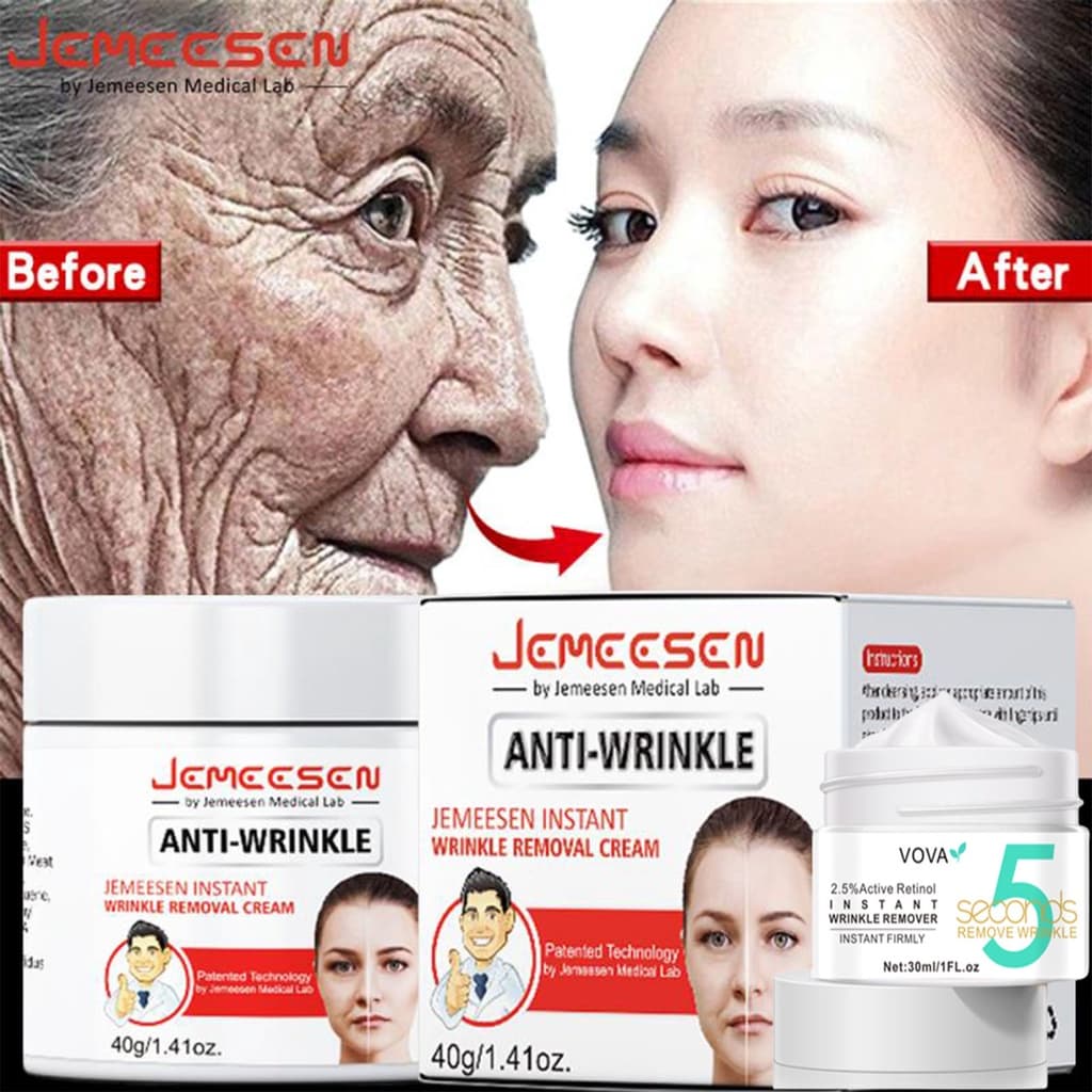 Jemeesen retinol creme anti-rugas instantâneo reafirmante antienvelhecimento hidratante remove linhas finas