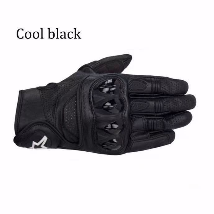 Alpinestars Celer Luvas De Couro Profissional Motocicleta Corrida Proteção De Fibra De Carbono Dedo Cheio Rua Tela Toque